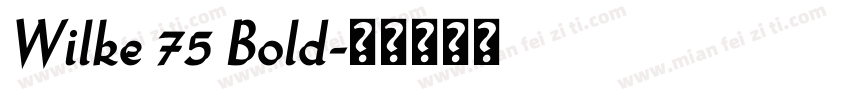 Wilke 75 Bold字体转换